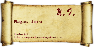 Magas Imre névjegykártya