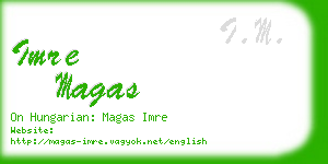 imre magas business card